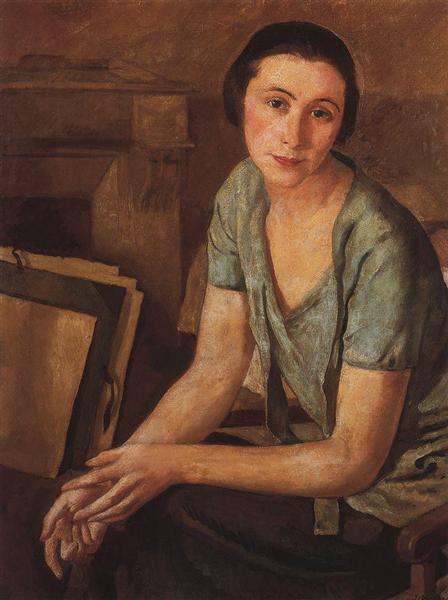 Портрет С.Н.Андрониковой Гальперн, 1924 - Зінаїда Серебрякова