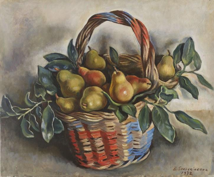 Натюрморт с корзиной груш, 1932 - Зинаида Серебрякова