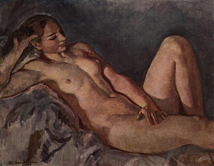 The Model, based on elbow, 1940 - Zinaida Evgenievna Serebriakova